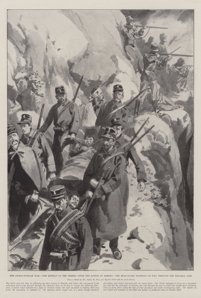La guerre gréco-turque, la retraite des Grecs après la bataille de Domoko, l